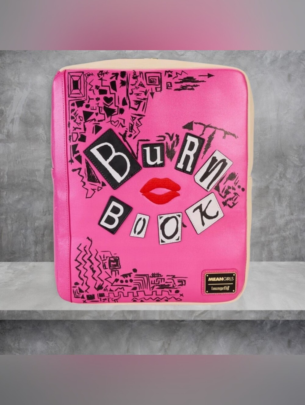 SOLD OUT NWT Loungefly Paramount: Mean Girls Burn Book Backpack 🩷